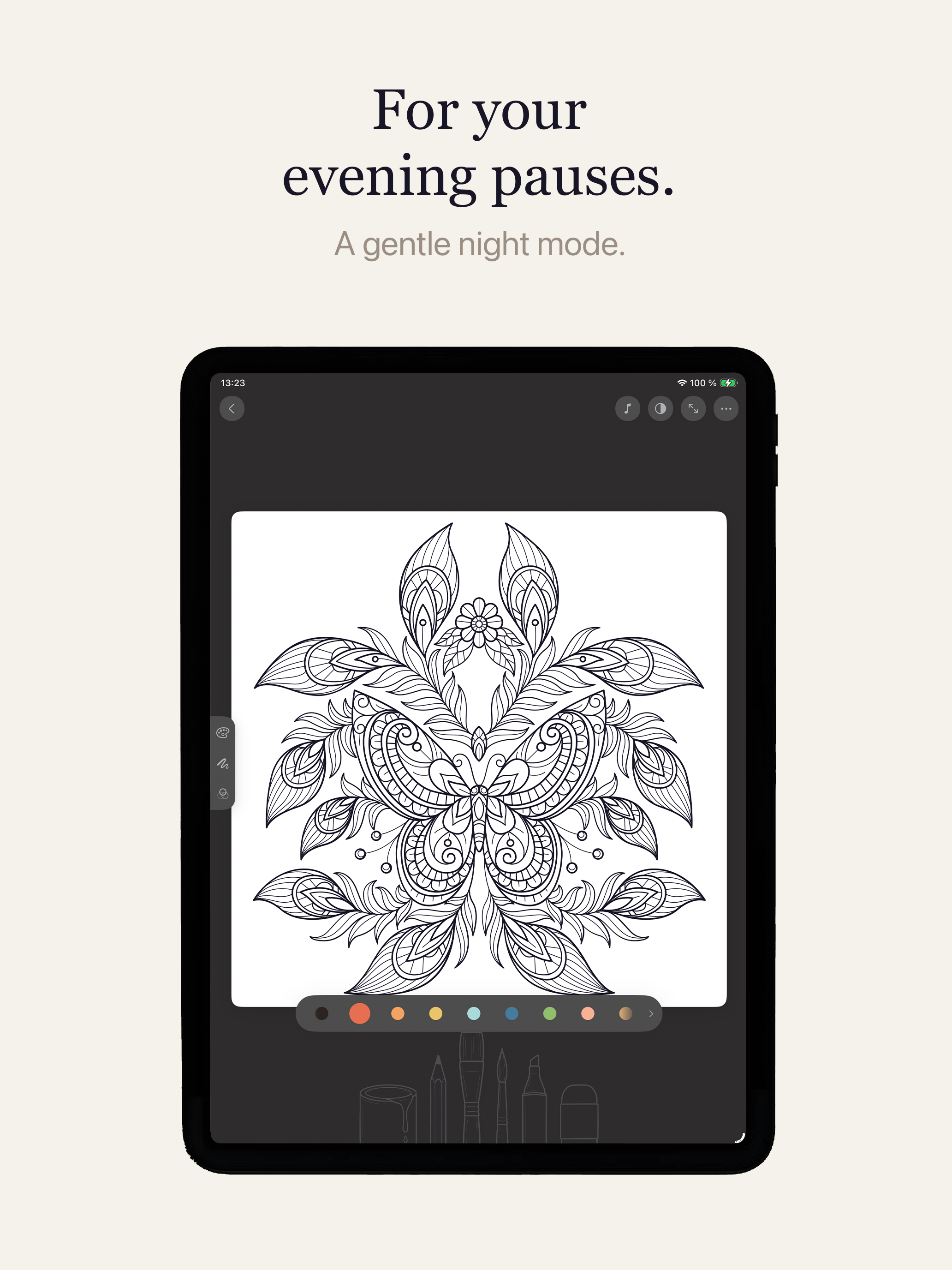Colorizen on iPad — ambient sounds